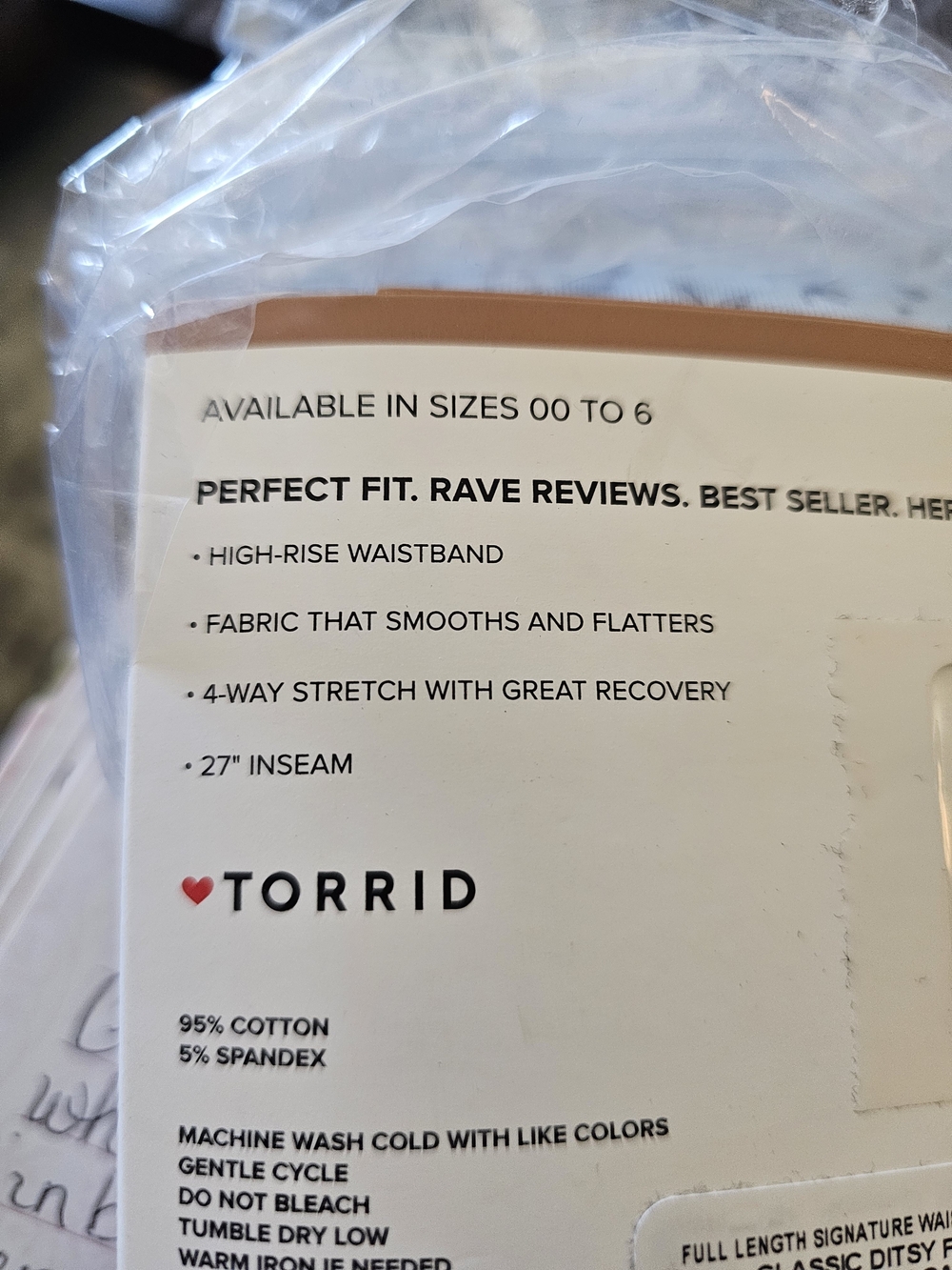 Torrid Premium Full Length Leggings - Light Blue Floral - Picture 5 of 5